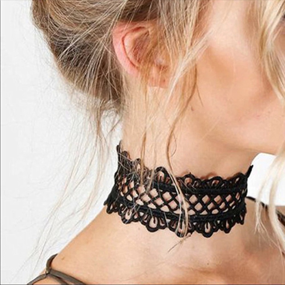 Sexy Choker Necklaces Black Lace Colar
